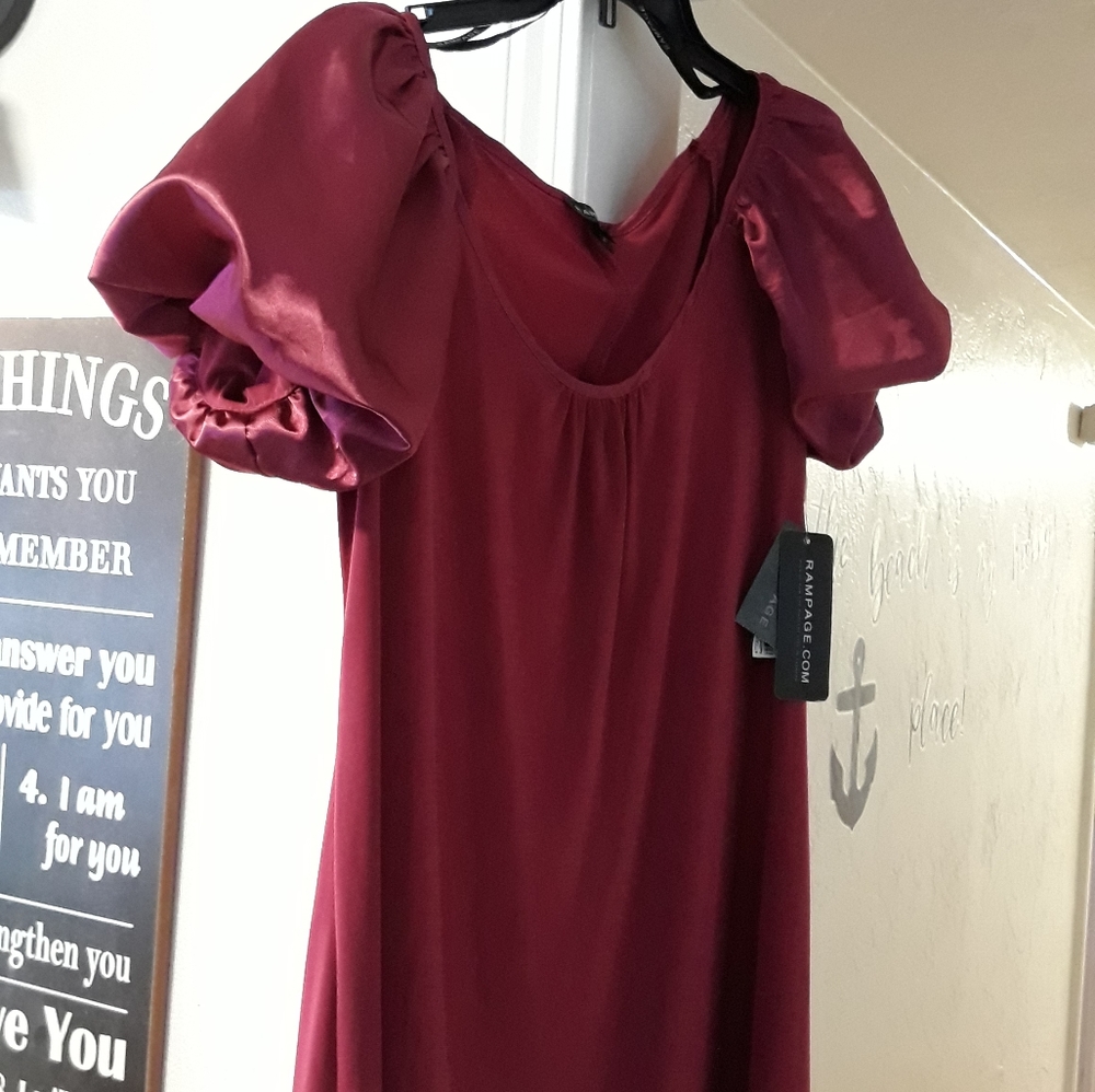 Rampage Wine colored blouse